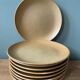 Set of 10 small vintage plates in Stoneware CNP Village France