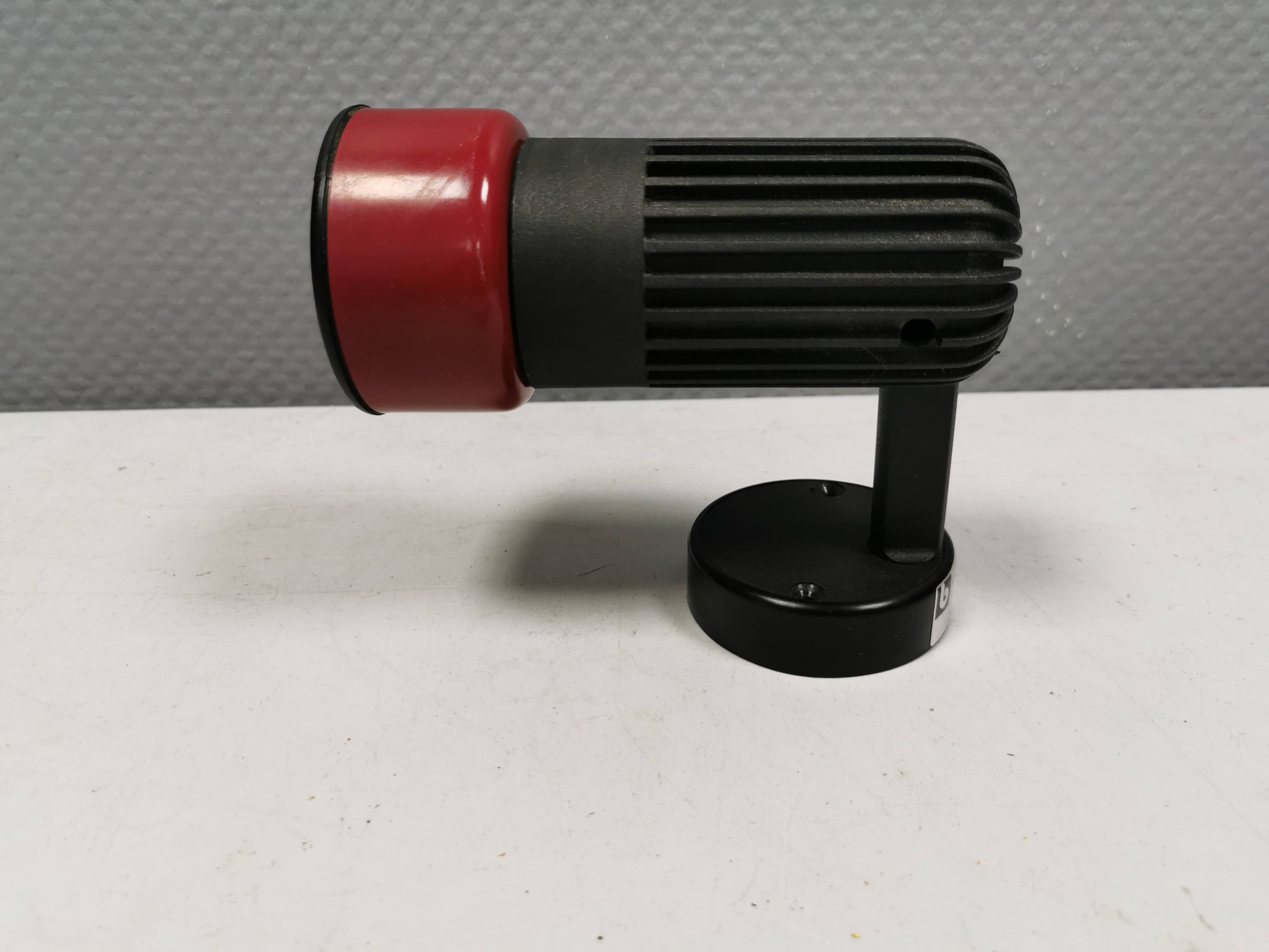 Small vintage wall lamp in hard pressed black and red plastic