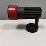 Small vintage wall lamp in hard pressed black and red plastic