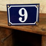 Old enamel house number plate
