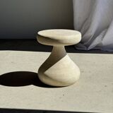 Pawn Bleach - Stool, side table, end table in solid mango wood