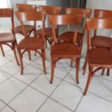 Series of 8 Baumann bistro chairs