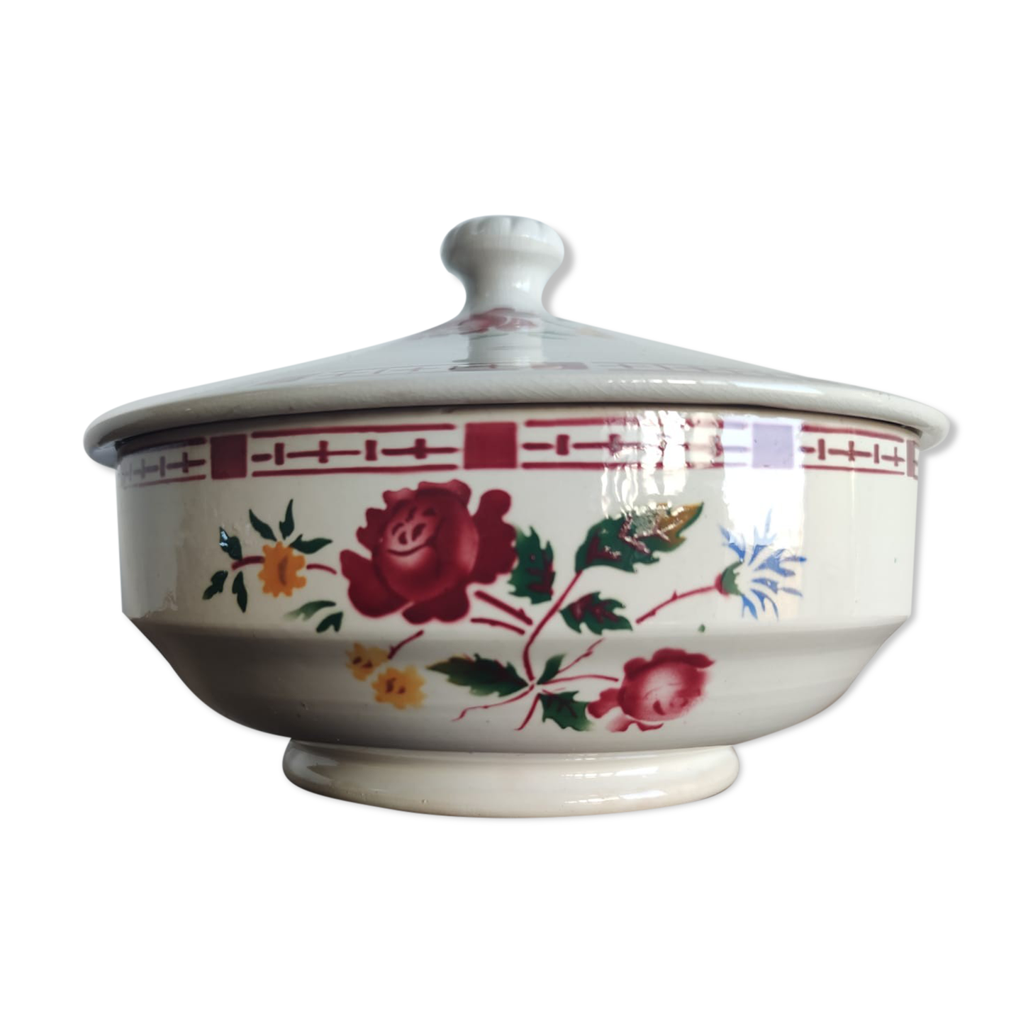 Soup pot Sarreguemines and Digoin Model Danielle