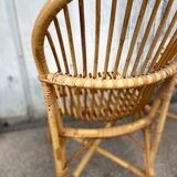 Pair of vintage rattan chairs