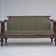 1930s, Danish 3 seater antique sofa, furniture velour, ash wood.