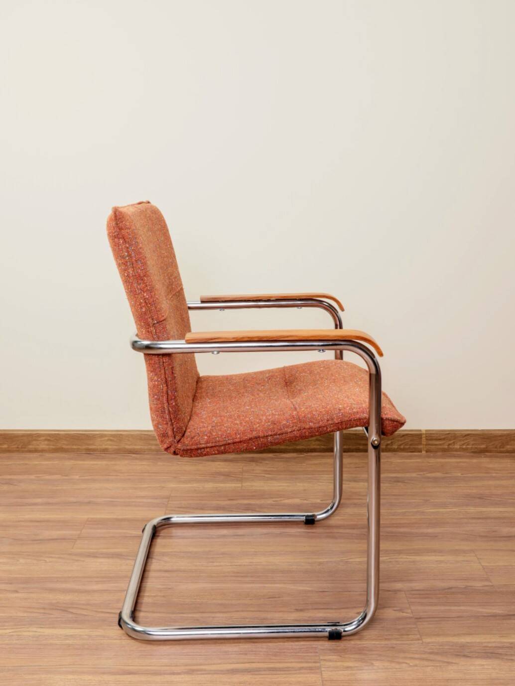 Bauhaus desk chair chrome granola 1970