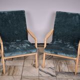 Set of 4 armchairs designed by J. Jiroutek, TON Czechoslovakia, 1960s