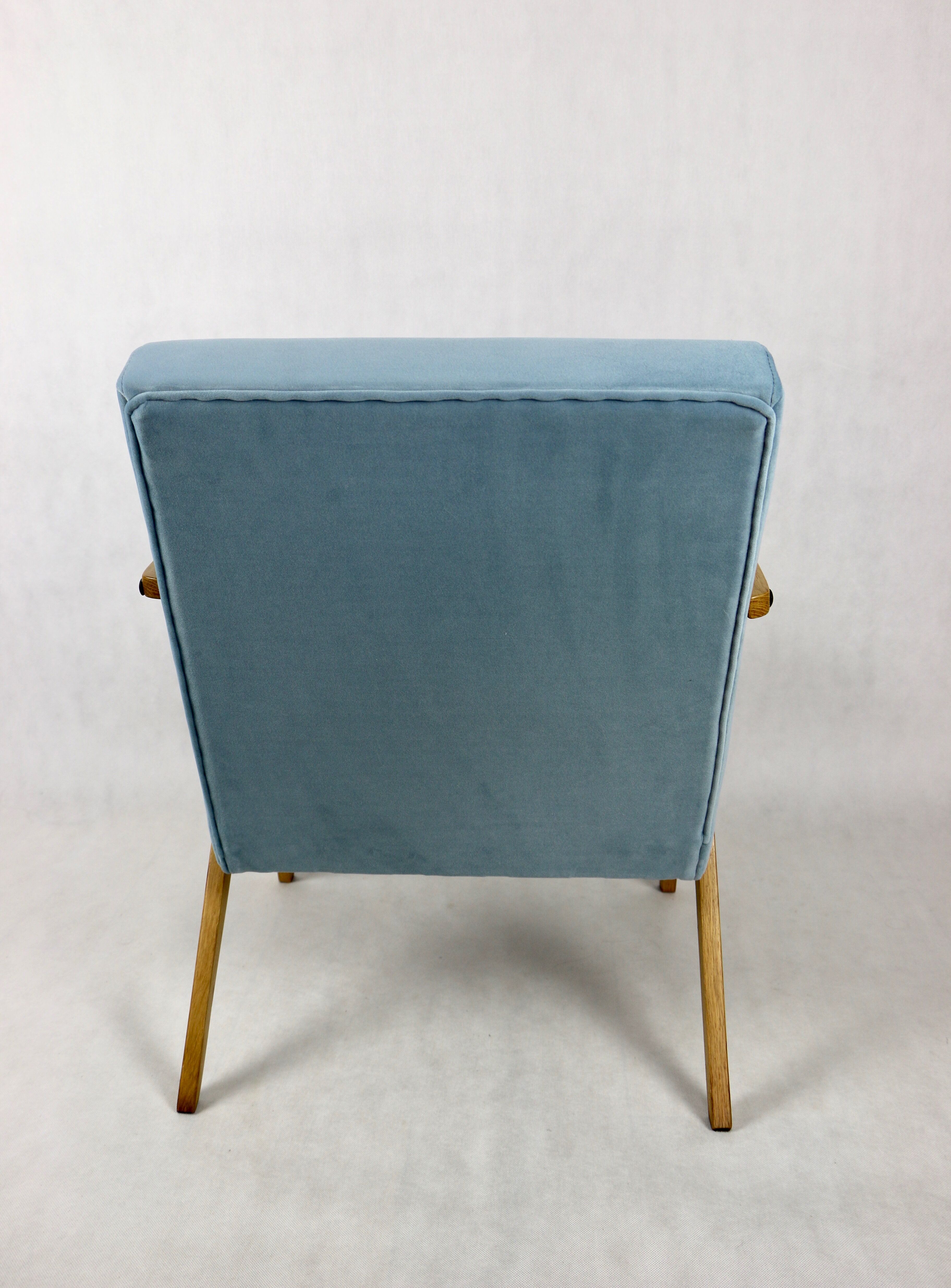 Vintage armchair in light blue, 1970s