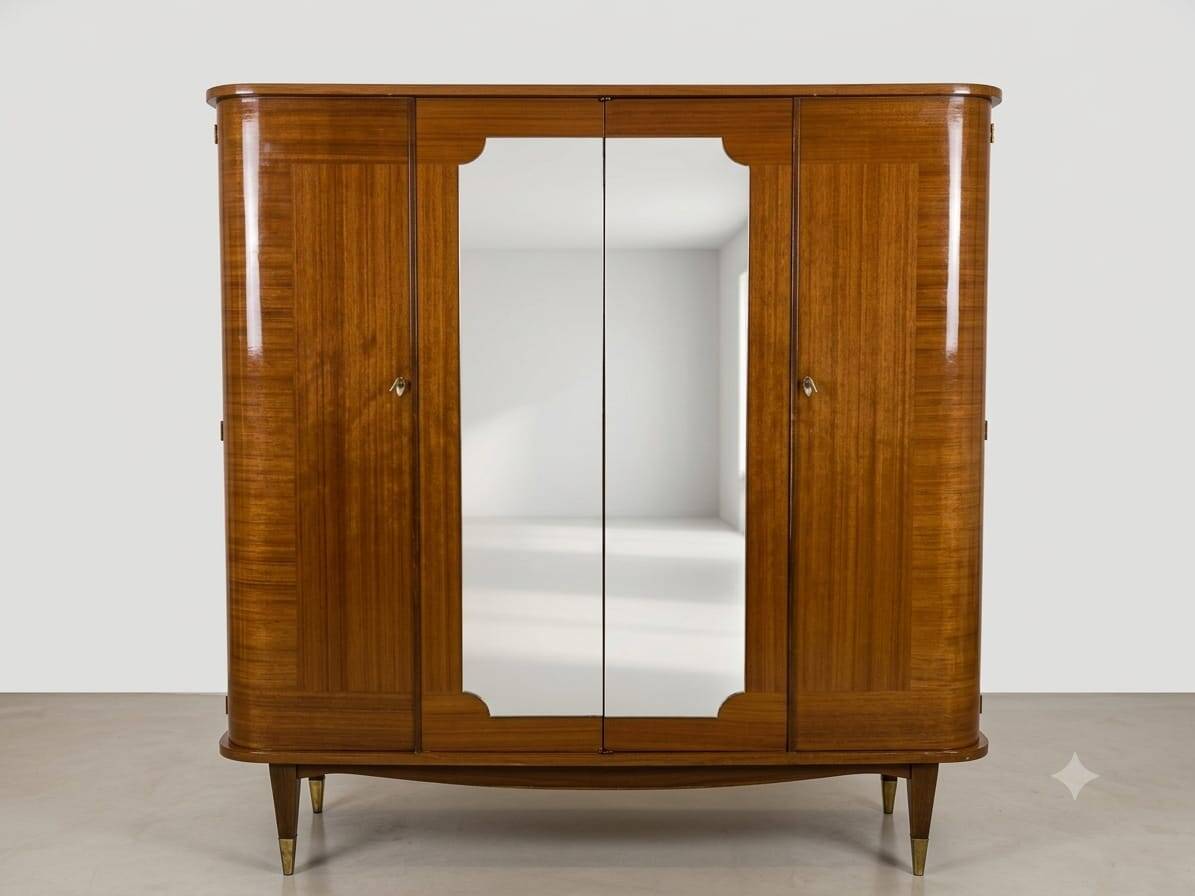 Late Art Deco wardrobe in very good condition.