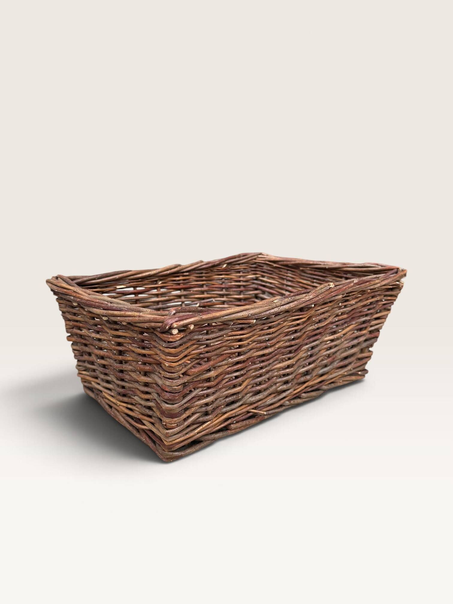 Rectangular wicker basket
