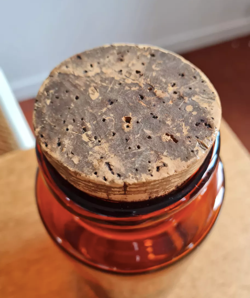 Amber apothecary bottle