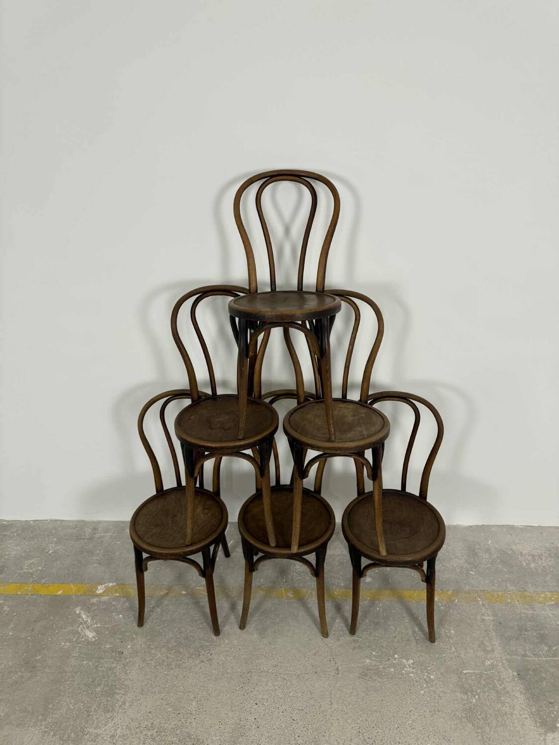 Set of 6 Bentwood Bistro Chairs N 18