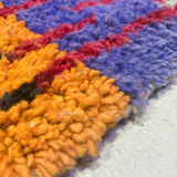 Tapis berbère marocain Boujaad multicolores à motifs 2,96x1,96m