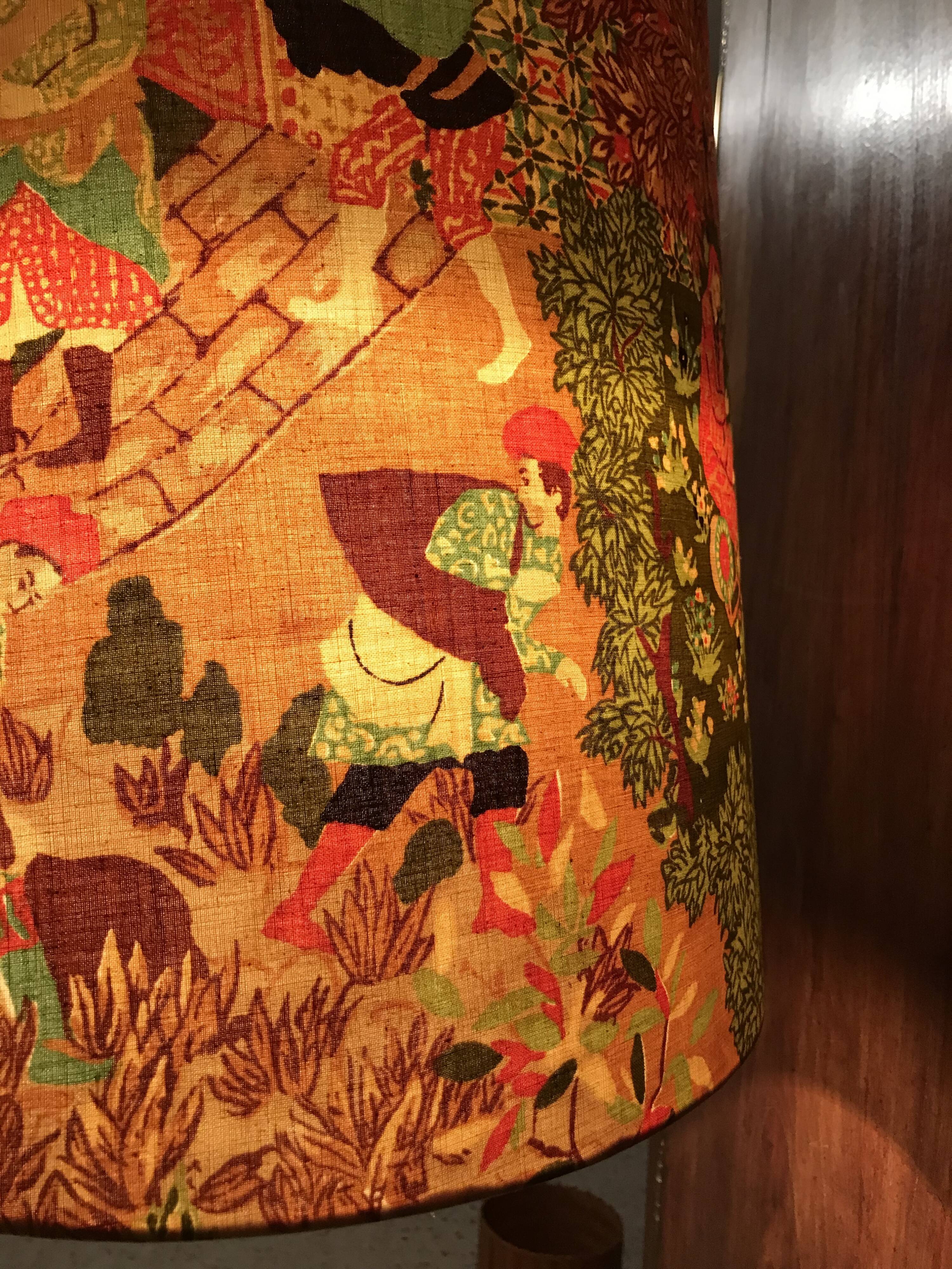 Vintage lampshade persian tales and garden paradise