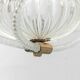 Vintage Barovier & Toso chandelier in transparent glass and brass, elegant 1940s design