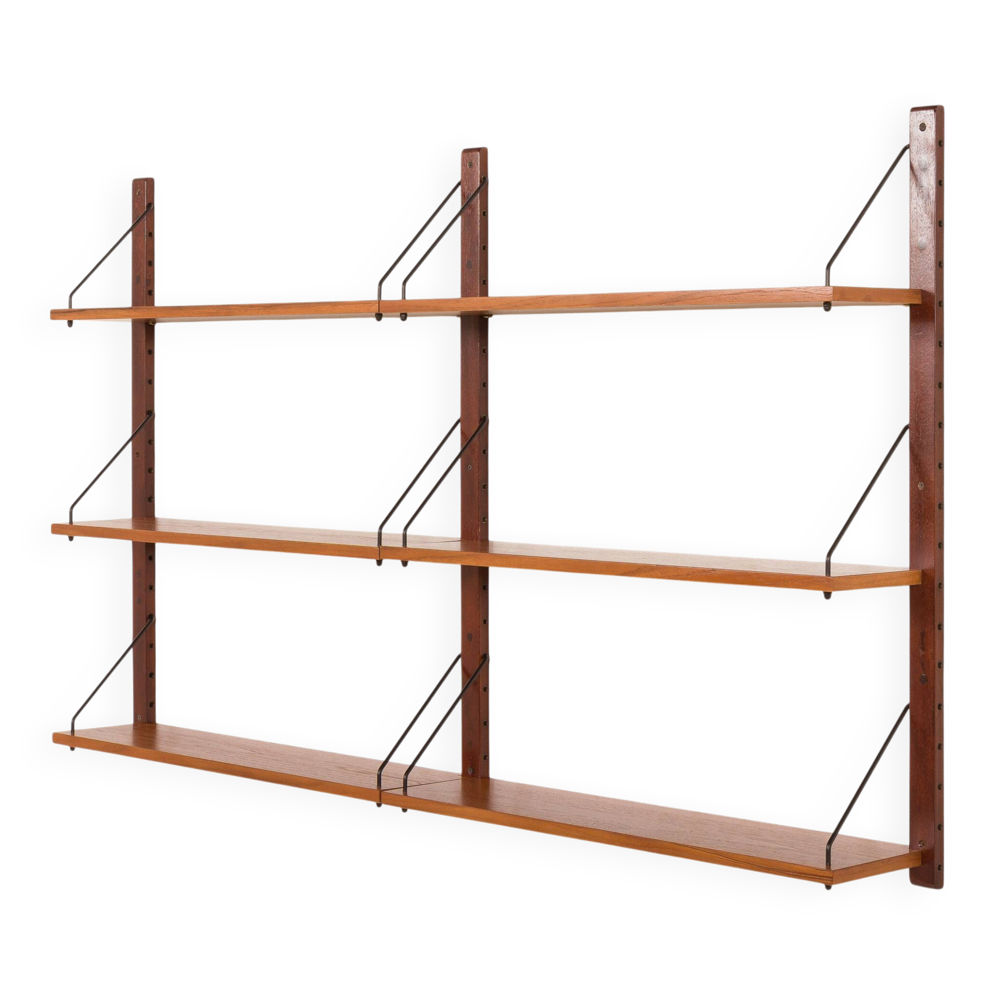 Danish vintage teak shelving unit, 1960s