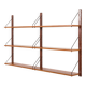 Danish vintage teak shelving unit, 1960s