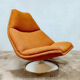 Vintage lounge armchair Artifort swivel Geoffrey Harcourt F511