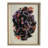 Original aquatint signed in pencil by alfred manessier, etching in red and purple n°23 bis, 1974