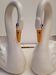 Vintage pair of ceramic pots shaped as swans