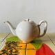 Old insulating teapot in ceramic and chrome metal - Dovo Tiel