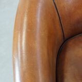 Sheep leather club armchair