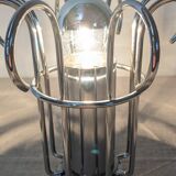 Lampe moderniste Space age en métal chromé, années 60-70