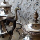 Ancien service thé café style Ier Empire métal argenté