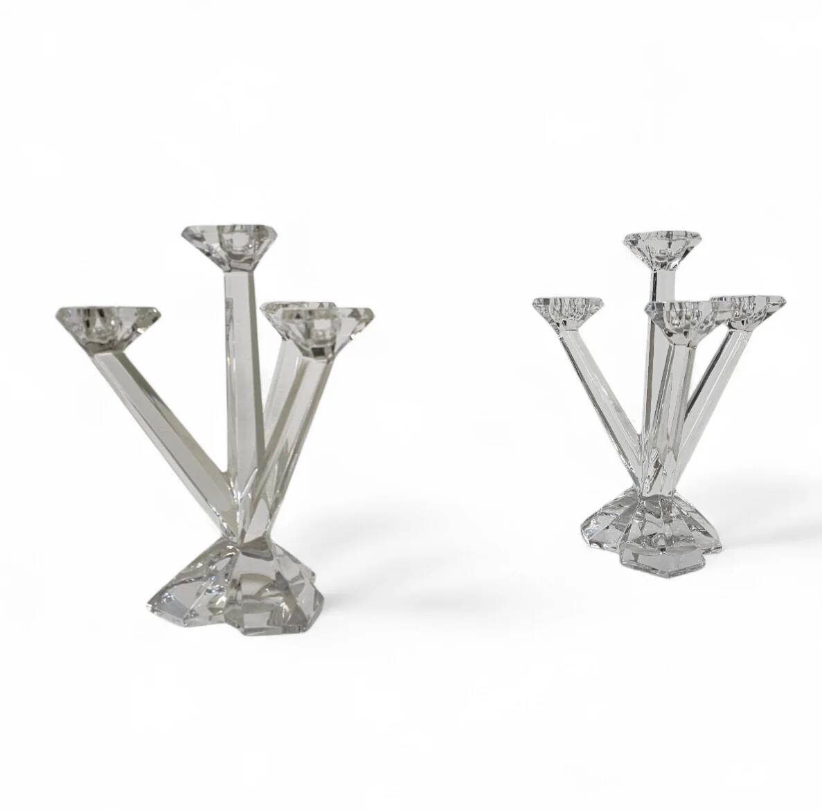 2 x four-armed candlesticks, Opera pattern by Villeroy & Boch, 1997-2001