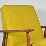 Fauteuil d’origine « FOX », designer Henry Lis, années 1970, entièrement restauré, jaune
