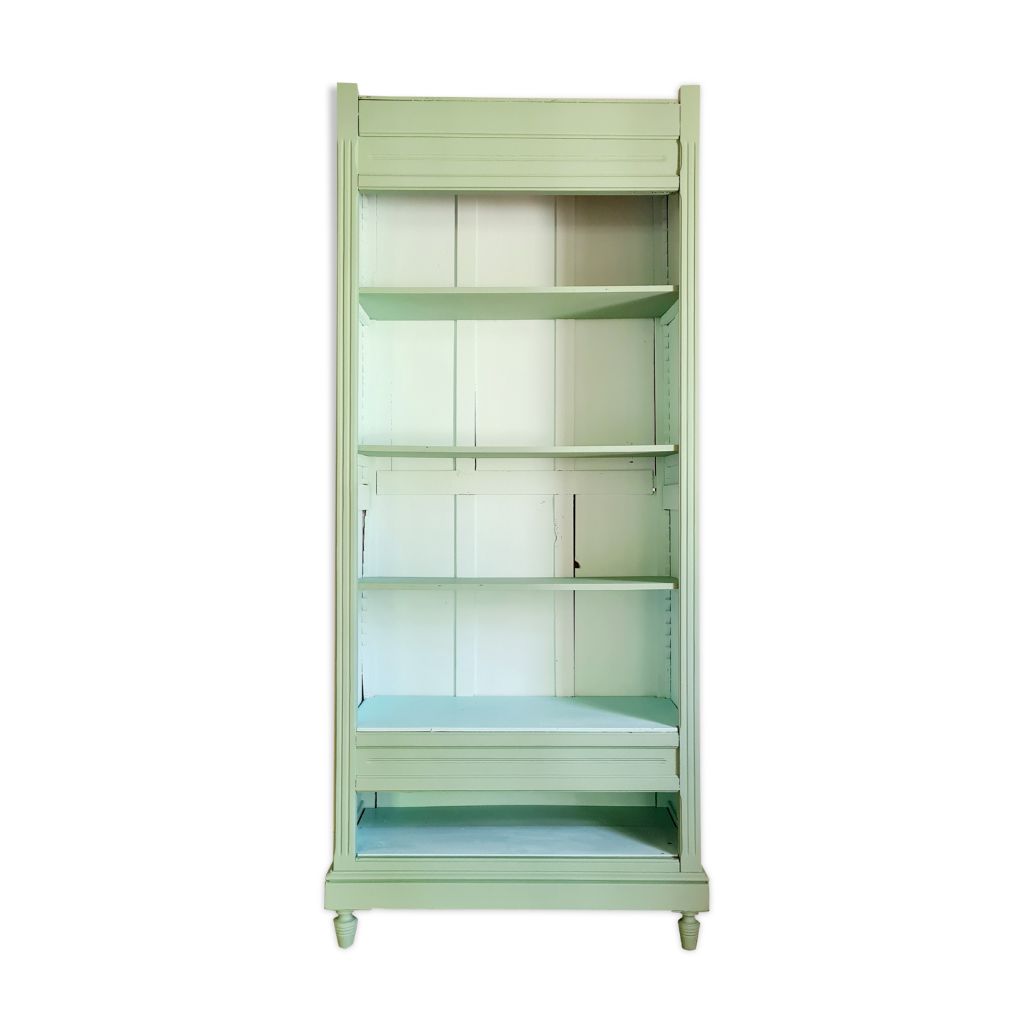 Green bookcase cabinet