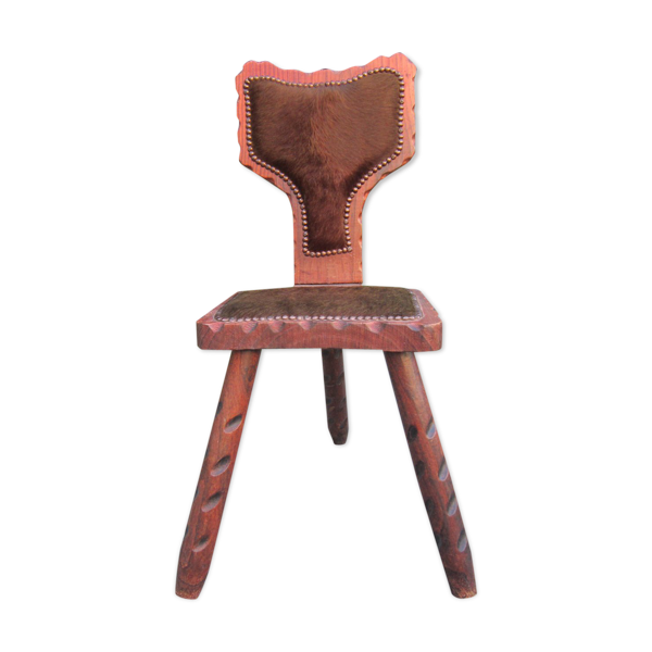 Chaise tripode esprit chalet