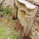Stone fireplace