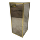 Wooden pedestal / corner column in chrome plated multi-sided mirror