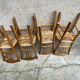 Lot de 4 chaises bois paillees