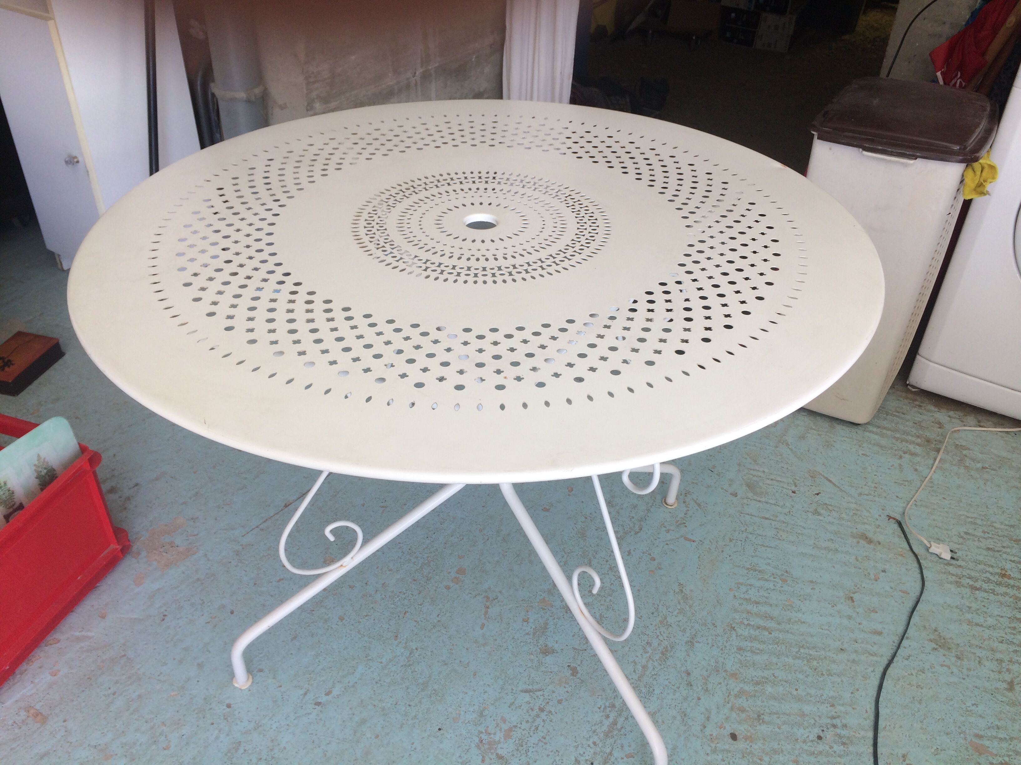 Vintage metal outdoor table