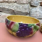 Sarreguemines barbotine service 6 plates and salad bowl