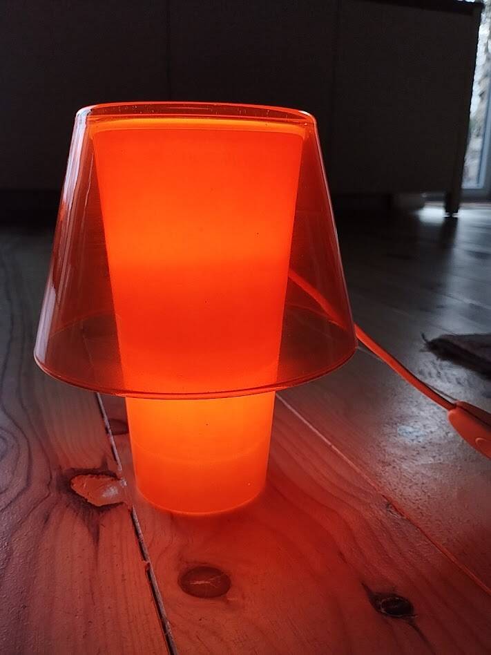 GAVIK orange lamp – vintage IKEA, rare model.