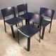 Chaises cuir bleu Design Italien Giancarlo Vegni