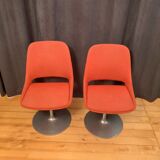 Pair of "Polaris" swivel chairs, exclusive, by Eero Aarnio, Asko Export, Finland, 1970s.