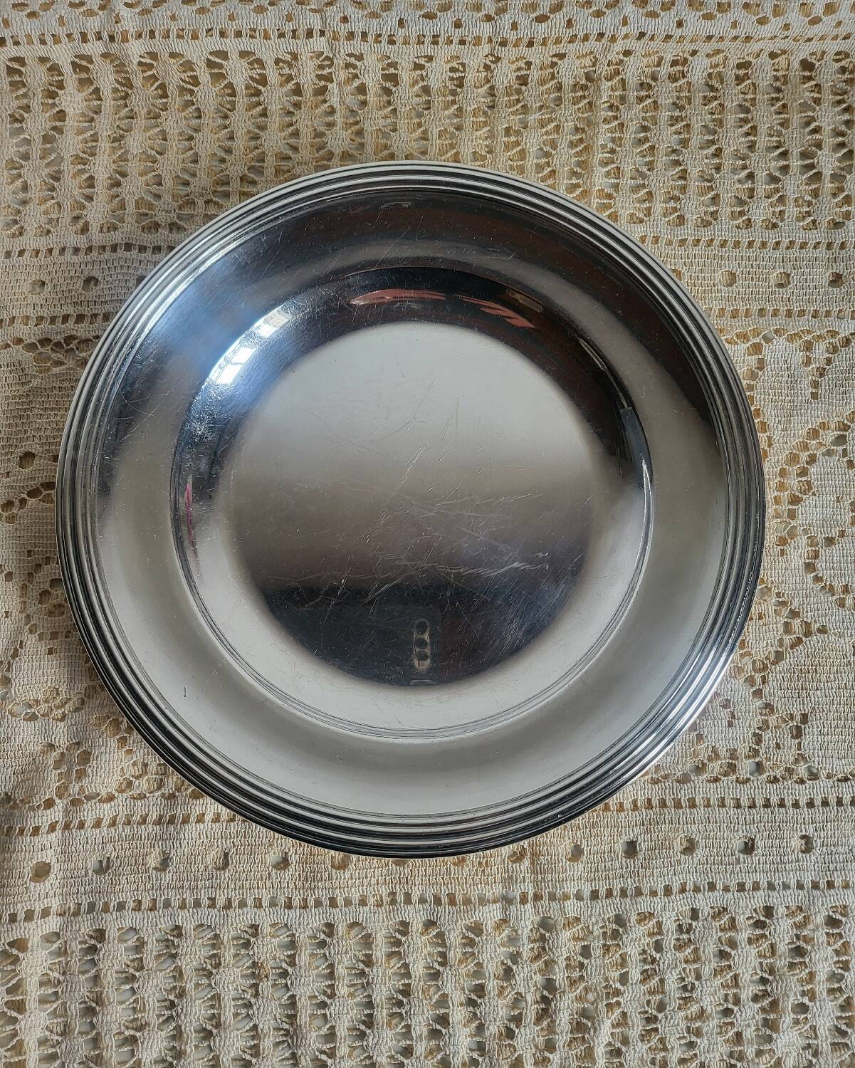 CHRISTOFLE Round Plate in silver-plated metal