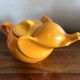 Vintage orange elephant porcelain teapot 1980 France