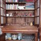 Bookcase 2 bodies in cherry wood Louis Philippe style