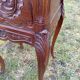 Wood and marble bedside table