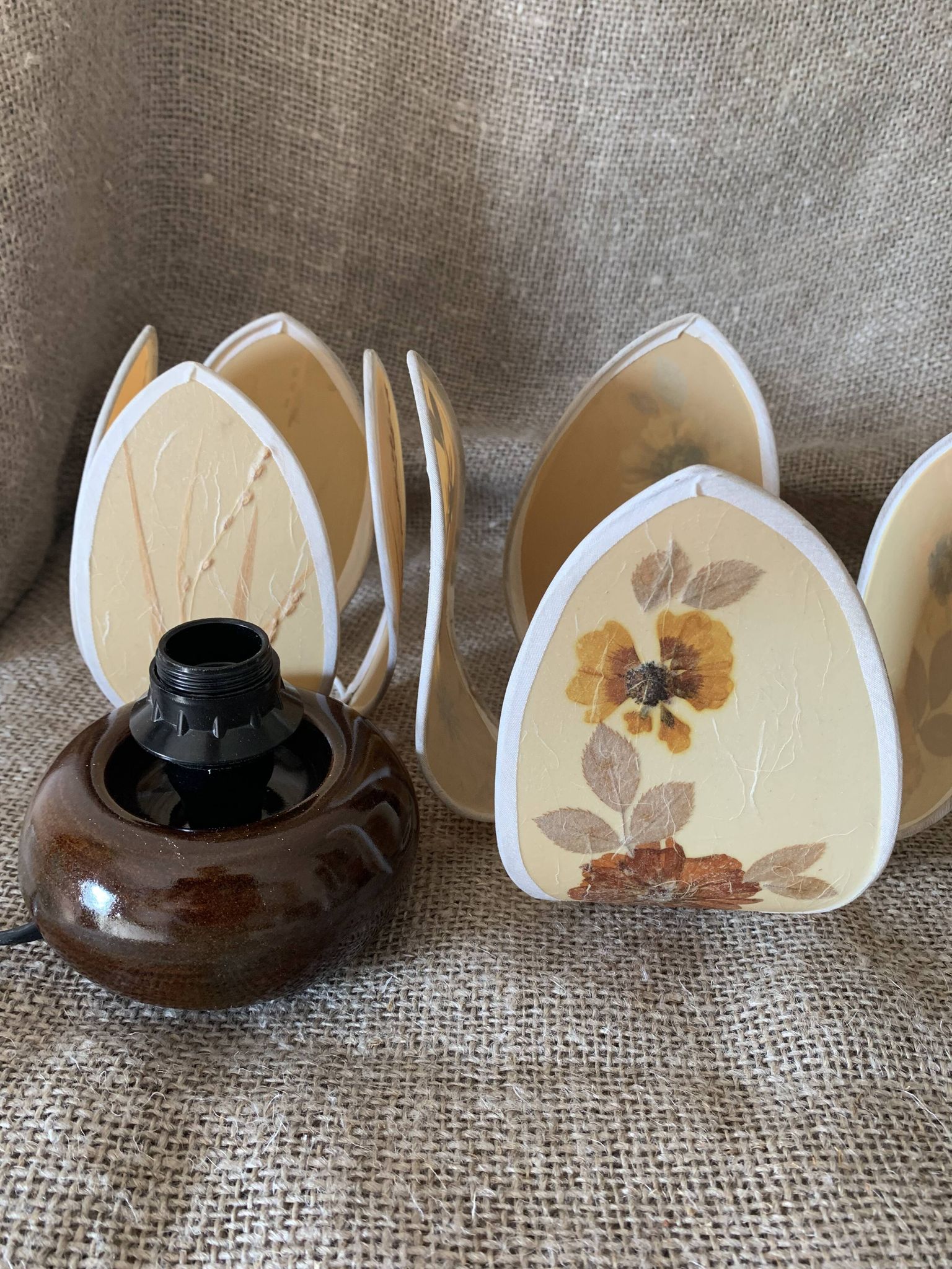 Vintage stoneware lamp
