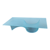 Vintage opaque glass coffee table