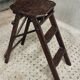 Old wooden stepladder library steps decorative foldable