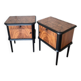 Large pair of bedside tables