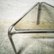Vintage side table in metal and smoked glass