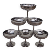 6 Coupes à glace en inox Letang Remy